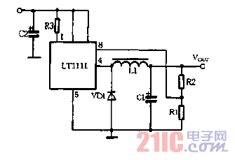 LT1111组成降压模式电路图.gif