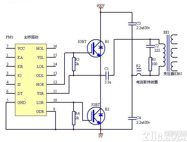 开关电源驱动器PM4040F应用电路图