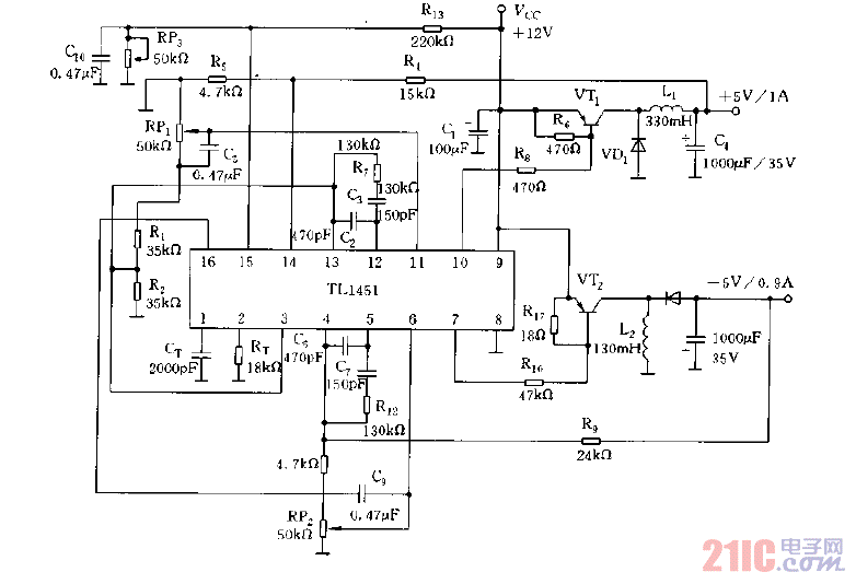 TL1451的典型应用电路.gif