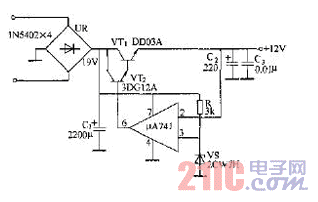 UA741组成的开关稳压电源电路图.gif