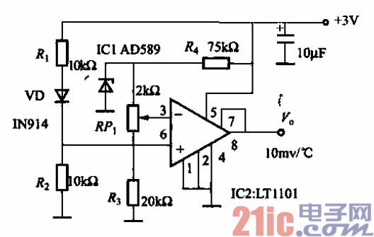 27.低电源电压二极管测温电路.gif