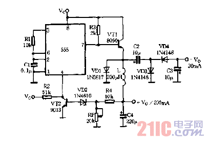 用555组成直流降压变换电路图.gif