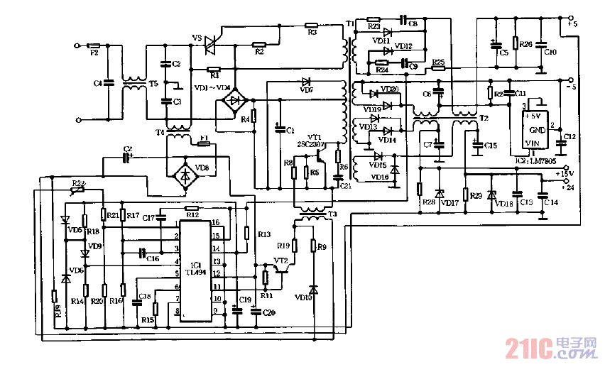 理光ft4000系列复印机电源电路图