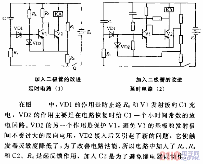 机电控制加入二极管的改进延时电路.gif