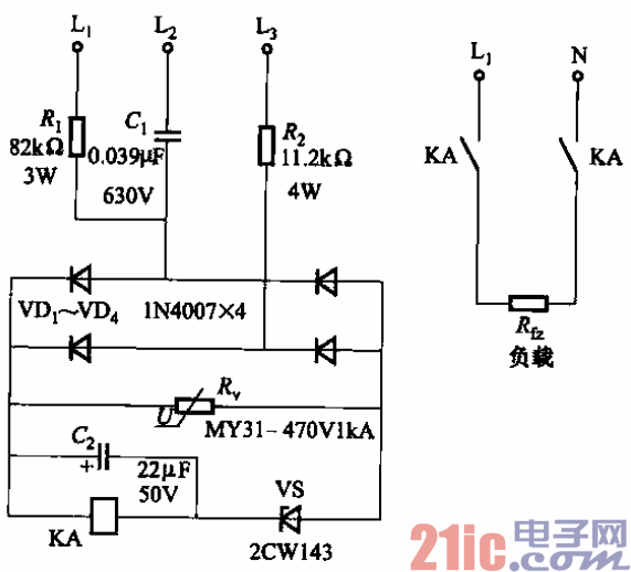 79.三相交流电源相序保护电路.gif