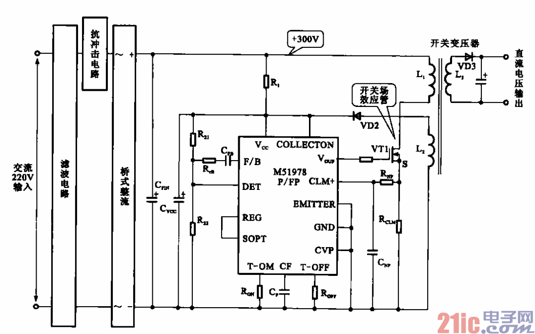 43.典型针式打印机开关电源的基本结构.gif