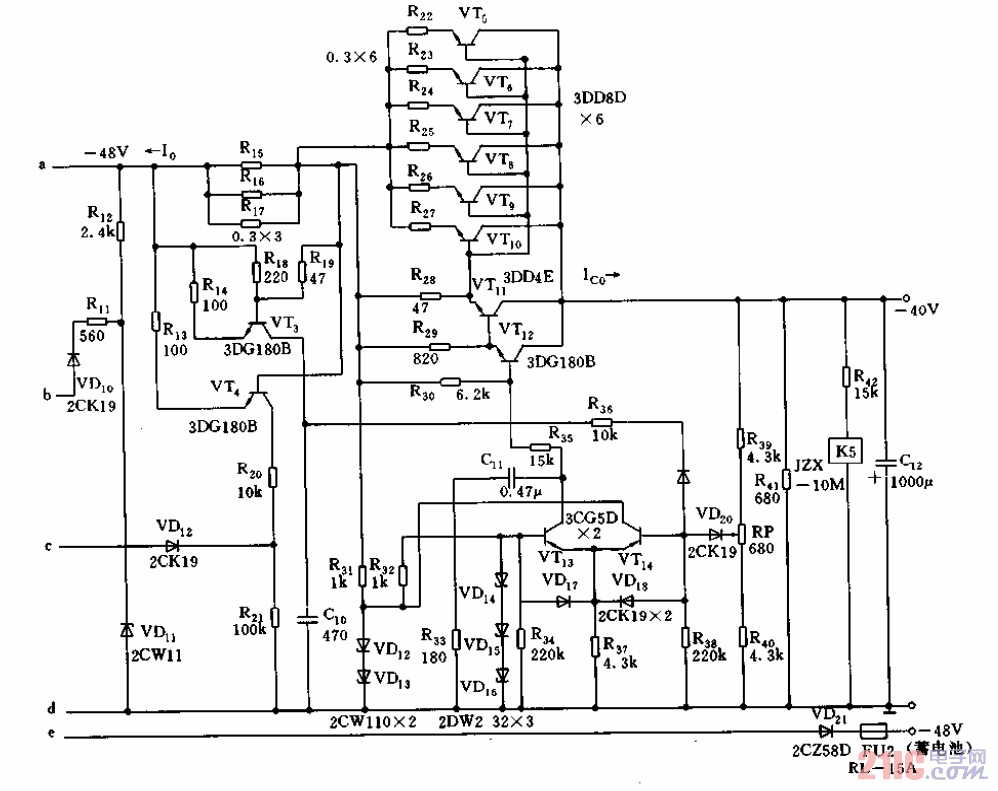 -40V稳压电源电路B.gif