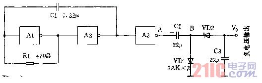 用与非门组成的负电源发生器电路图.jpg