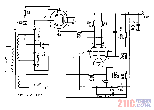 ef183电子管电路图图片